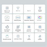 (A32M) For DeepSeek AI Voice Chat ESP32 C6 Development Board 1.8inch AMOLED TouchScreen 368x448 Pixels Wi-Fi 6/Bluetooth 5