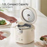 1.2L Smart Electric Rice Cooker with 4 Cooking Functions Titanium Non-Stick Inner Pot for 1-3 People Multicooker