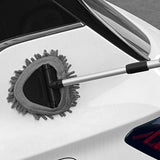 Telescopic Window Defog Brush Adjustable Aluminum Long Handle Brush Multi-Purpose Windshield Window Cleaner Brush Cleaning Tool