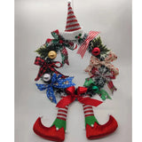 Cartoon Christmas Wreath Clown Bows Door Wreath Cute Ornament Christmas House Wall Hanging Wreath new year Christmas Decoration