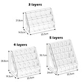 Durable Acrylic Pen Holder 3/4/5 Layers Multi-Compartment Desktop Organizer Clear Stationery Storage Supplies Home Office