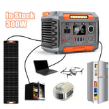Camping Portable Power Station 1000W 500W 300W 3000W Off Grid Portable Solar Generator Home Emergency Backup Power House