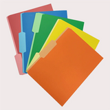 Manila Color Five-Color Single-Page Folder Paper Storage Folder Single-Piece Folder