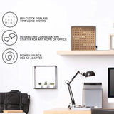 CHEETIE CP37 Square Large Word Lock Letter Light Emitting Diode Custom Language Hanging Word Clock