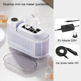Mini Home Dormitory Office Camping 110V-220V Portable Small Ice Maker 12V Car Cube Ice Automatic Ice Making Box Ice Machine