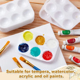 100 Pcs Plastic Paint Palette 6 Well Watercolor Palette Rectangular Paint For Kids Student Adult DIY Craft Art Pai