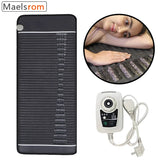 Far Infrared Heating Mat with Tourmaline & Germanium Stones - Professional Pain Relief Pad for Back Neck Shoulders with Digital