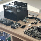 N10 NAS Chassis 10+2 Bays MATX Motherboard Support 1U Power Supply Aluminum Alloy Case with Hard Drive Trays