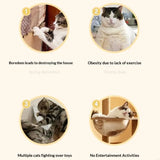 New Set of 1 Participatory Puss Toy with Bird Sound Simulation and Device for Stimulating Follow Play in Cats