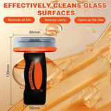 Glass Oil Film Remover For Car, Anti-Rain Fog Brush 2PCS, Roll-On Glass Compound Cleaning Board