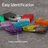 120pcs Mini Fuse Set ,Motorcycle Fuses Assortment Kit -Mini Size(2A/3A/5A/7.5A/10A/15A/20A/25A/30A/35A) for Camper SUV Truck
