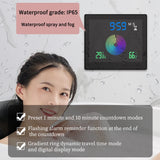 5" Color LCD Digital IP65 Waterproof Water Splacashes Bathroom Wall Clock Shower Temperature Humidity Kitchen Alarm Clocks Timer