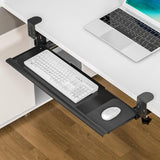 Keyboard Tray Pull Out Slider Track Adjustable Heavy-duty Easy to Install No