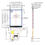 2.0 inch IPS TFT LCD Display 2 inch 240x320 Resolution Capacitive Touch Display ST7789 Driver 22 Pin Plug-in Type