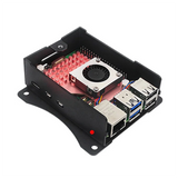 GW-For Raspberry Pi 5 Aluminum Alloy Case Metal Shell Heatsink With Cooling Fan For Raspberry Pi 5 Parts