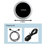 Round LCD 3.4inch 4inch Circular LCD Monitor With Black Silver aluminum alloy case