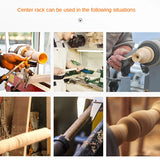 Woodworking Lathe Center Frame, Stable Support Parts, 3-Wheel Stabilizer, Clamping Auxiliary Tool