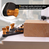 Table Saw Feeding Safety Propelling Tool Bearing Roller Feeder Aluminum Alloy Feather Loc Board for 19/30/75Type T-tracks