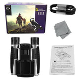 DT40 New 2.5K Resolution Digital Binoculars Camera 12X Optical Zoom 8X Digital Zoom Scope Camera Gadget Digital Telescope Camera