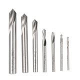7pcs M42 HSS Cobalt Spotting Drill Bits Set Round Shank 90 Degree 3mm 4mm 5mm 6mm 8mm 10mm 12mm Drilling Chamfering Tool
