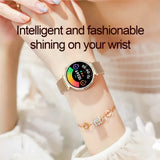 EX200 Women's Smartwatch1.6-inch HD Screen BT Calls Voice Assistant Multi-Sport Modes Health Monitor Menstrual Cycle Tracking