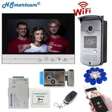 Tuya 9 inch color wireless WiFi screen add Inductive Card camera doorbell intelligent APP intercom Access Control System