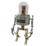 Single Tube Stainless Steel Robotic IN18 Glow Tube Clock IN-18