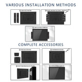 15inch 1024x768 Industrial LCD Monitor VGA DVI Input Port Black Metal Case