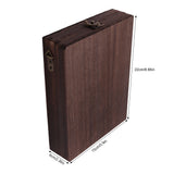 E-Easy To Use-Writers Messenger Wood Box, Wooden Box With Hinged Lid Shoulder Bag, With Lid Latch Outdoor Sketching Storage Box
