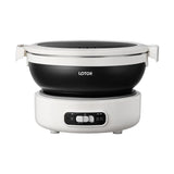 1.2L Portable Electric Cooking Pot Travel Multicooker Split Hot Pot Rice Cooker 304 Stainless Steel Electric Skillt Fried Pan