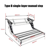 RV Folding Steps Trailer Boarding Welcome Mat Aluminum Alloy Manual Retractable Single-layer
