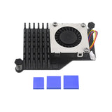 Raspberry Pi 5 Aluminum Heatsink with Turbo Quiet Blower Fan - PWM Speed Control Cooling System
