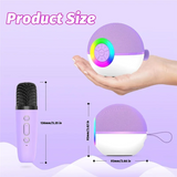 Mini Karaoke Machine With 2 Mic, Portable Bluetooth Microphone Song  With LED Light,Chritmas Birthday Gift For Kids