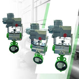 EPDM NBR FKKM Industrial Pneumatic Butterfly Valve Pneumatic Actuator with Positioner