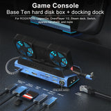 Docking Station Dual Cooling Fan Dock Station 4K@60Hz PD100W Gigabit Ethernet for Steam Deck OLED & ROG X & Legion Go