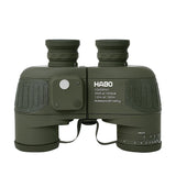 Habo 10X50 UHD Binocular Compass Rangefinder Telescopes Professional Waterproof Marine Binoculars for Outdoor Travel with Light