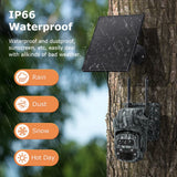 4G Solar Powered Trail Camera PTZ Camera with 12X PIR Human Detection HD 6MP IP Camouflage WIFI Cameras For Outdoor Security