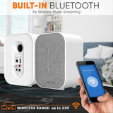 ST01 Bluetooth 2.0 Active Speakers 60W 3-inch 128* 184 * 118mm MP3/WMA Playback for Desktop Home Theater Bookshelves