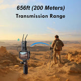 4K Wireless Video Transmission System Transmitter & Receiver 1080P 200m HDMI Extender for Camera Live Streaming Support Battery