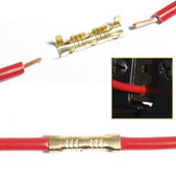 400pcs 453 U Shape Copper Ring Terminals Crimp Wire Non-Insulated Cable Wire Electric Butt Connector Small Tooth Fascia Terminal