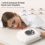 Hand Massage Ｗith Heated Electric Airbag Hand Massagers Women Intelligent Finger Massage Device Physiotherapy Home Use Devices