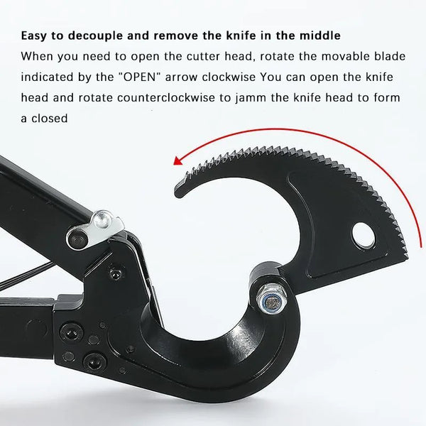 HS-325A/HS-520A Cable Shear Wire Breaker Cable Scissors Cutting Ratche ...