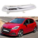 Car Door Wing Rearview Mirror Turn Signal Indicator Light Lens Cover for Peugeot 208 2008 2012-2017 1607512680 Left