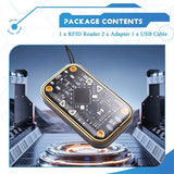 B27B Chameleon V2.0 125Khz 13.56Mhz RFID Smart Chip Reader Emulator+ 16PCS UID/CUID Keychain Cards Decoder Duplicator