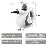Custom Handheld Pressurized Steam Cleaner – Portable Steamer with 9-Piece Accessory Set for Home & Car