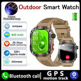 GPS Motion Track Smart Watch Men Flashlight Compass Waterproof 600mAh Battery Outdoor Sport Tracker Bluetooth Call Smartwatch
