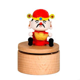New Rotating Wooden Music Boxes Christmas Santa Gift Theme Handcrafted Melodys Home Decoration Present