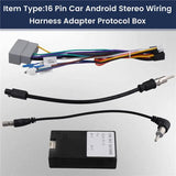 16 Pin Car Android Stereo Wiring Harness Adapter Protocol Box CAN Bus Decoder For Jeep Grand Cherokee