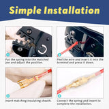 720Pcs 2.8mm 4.8mm 6.3mm Male and Female Wire Spade Connector and Insulating Sleeve Assortment Kit Copper Wire Crimp Terminal