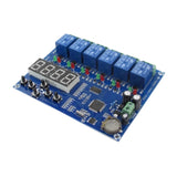 XH-M194 AC/DC12V Time Relay Control Module 5 Channel Timer Relay Switch Time Control Board for Motor/Water Pump/Boiler